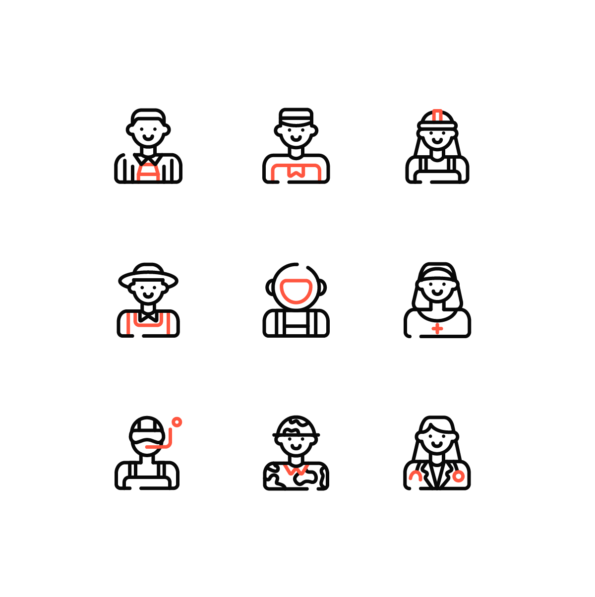 Jobs and Professions Icons