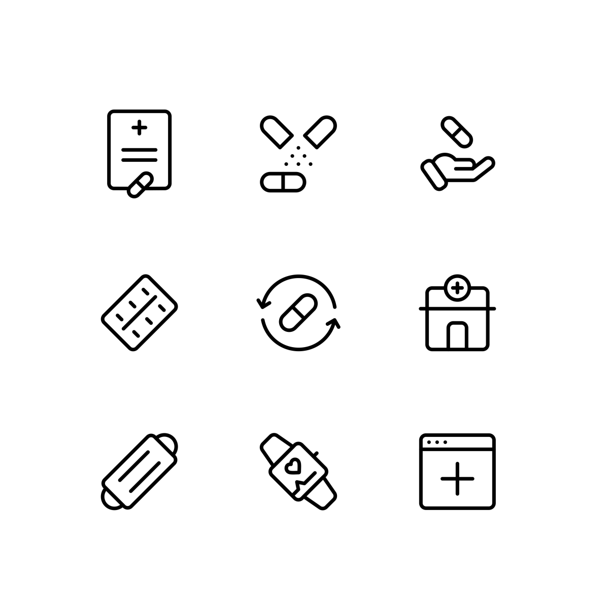 Medical Ecommerce Icons