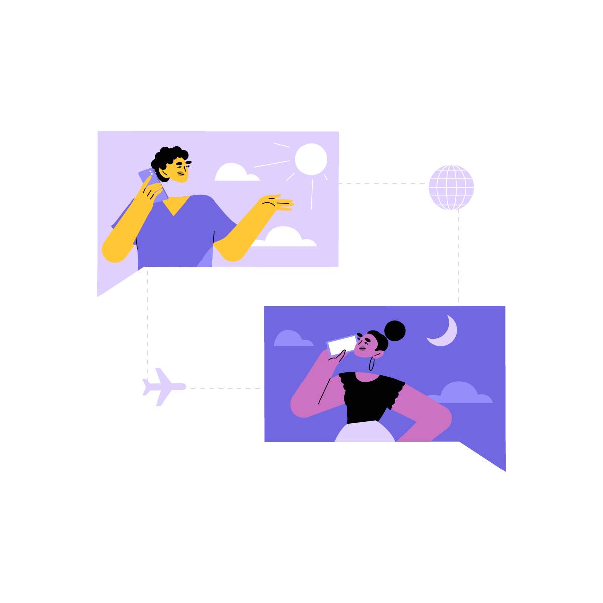 Communication Animations Set - JSON, Lottie, MP4, GIF