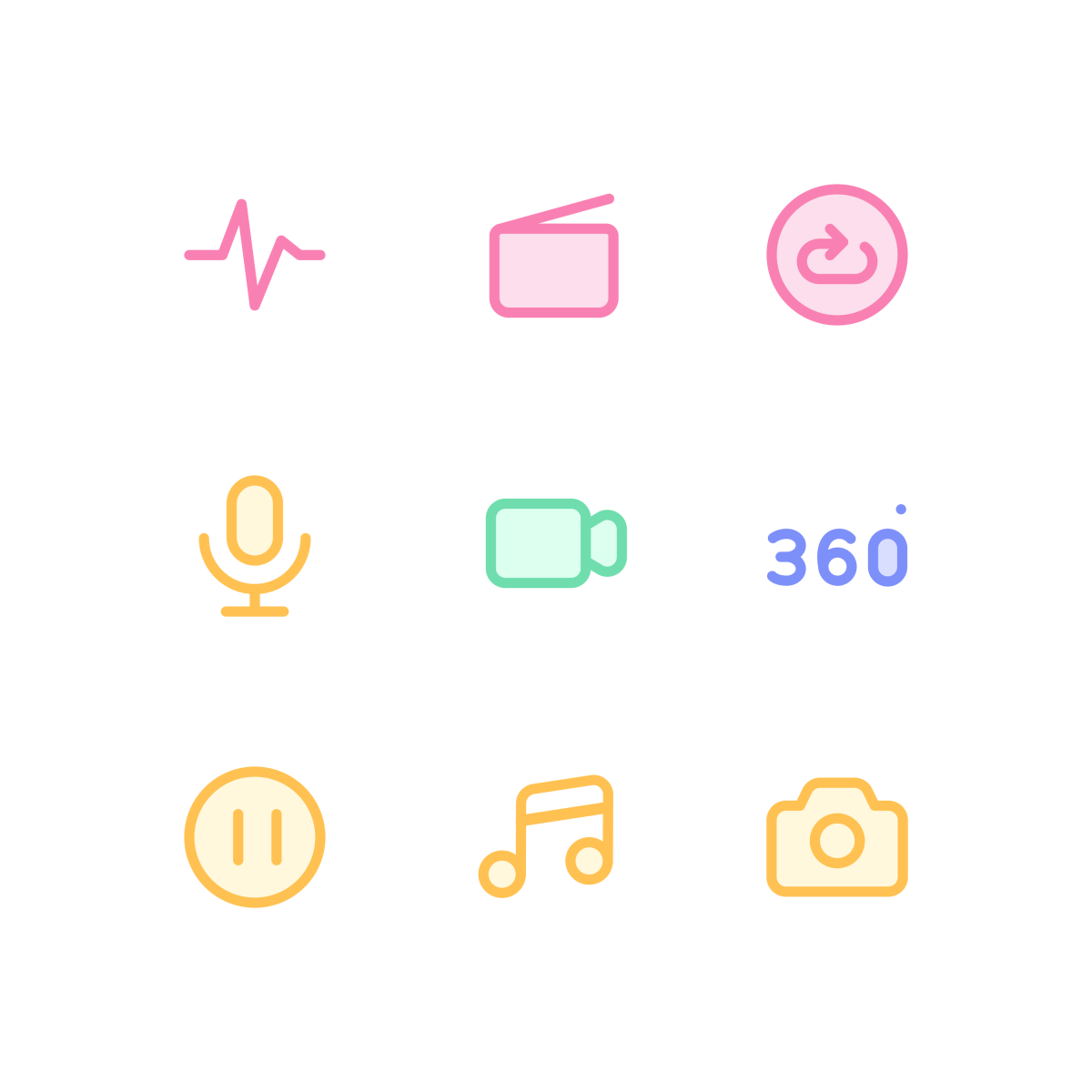 Audio And Video Animated System Icons Set Json Lottie Mp4 Gif Audio And Video Animated System Icons Set Json Lottie Mp4 Gif