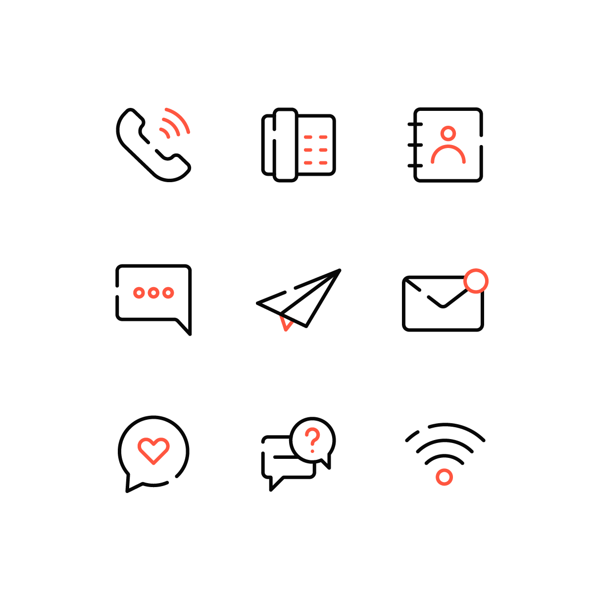 Communication Icon Set