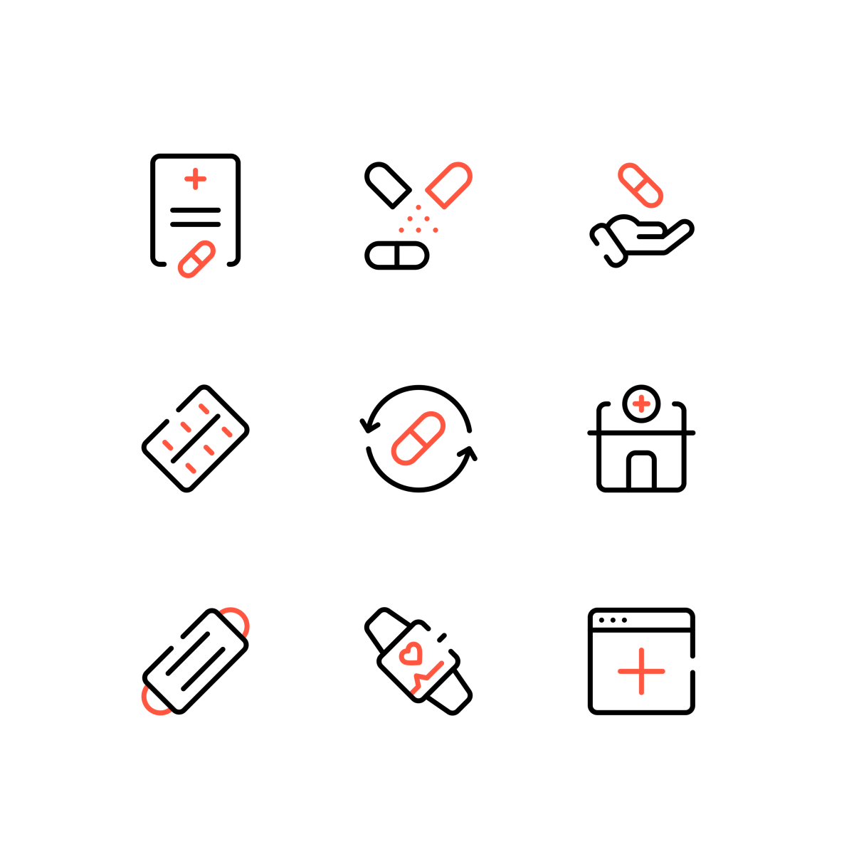 Medical Ecommerce Icons