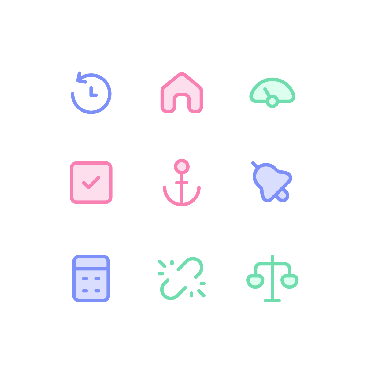 UI System Animated Icons Set - JSON, Lottie, MP4, GIF