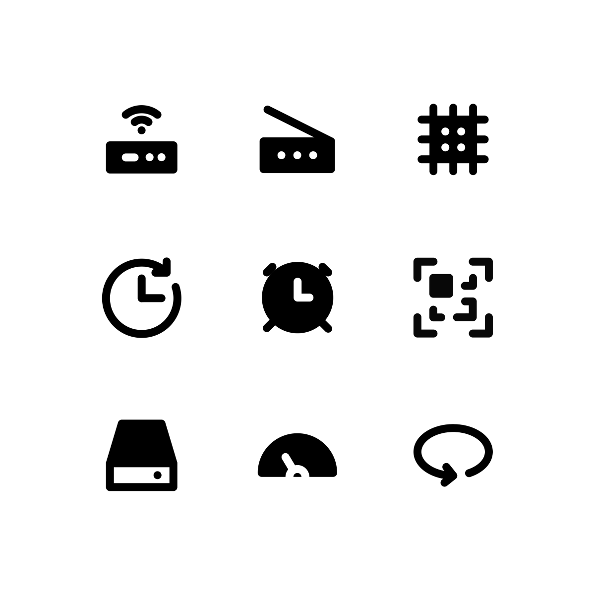 Device System Icons Set - JSON, Lottie, MP4, GIF