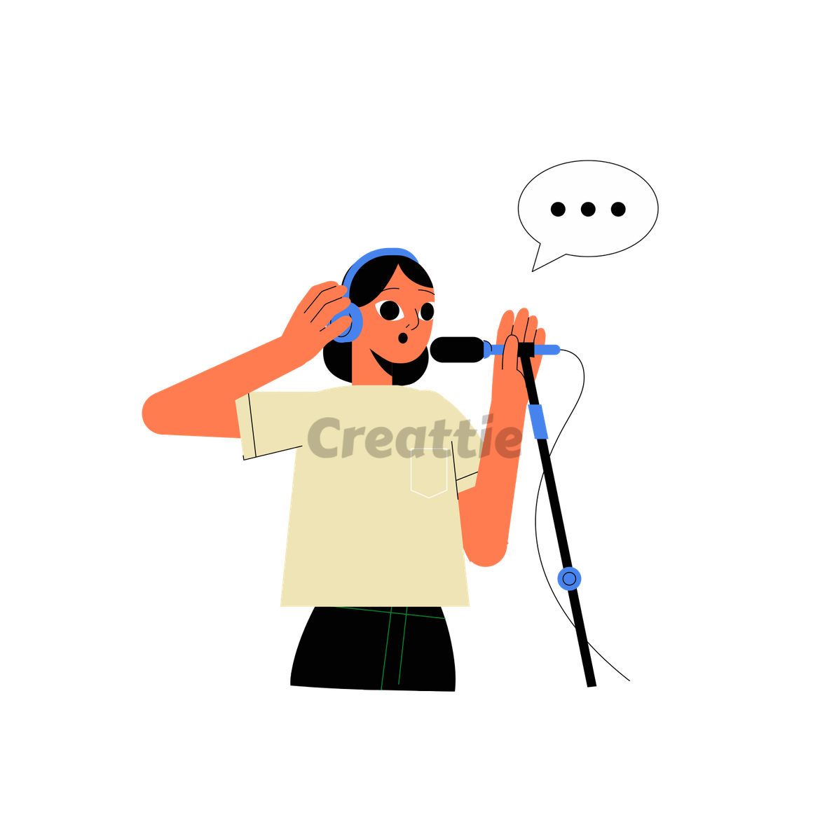 Download Singer animation in Lottie JSON