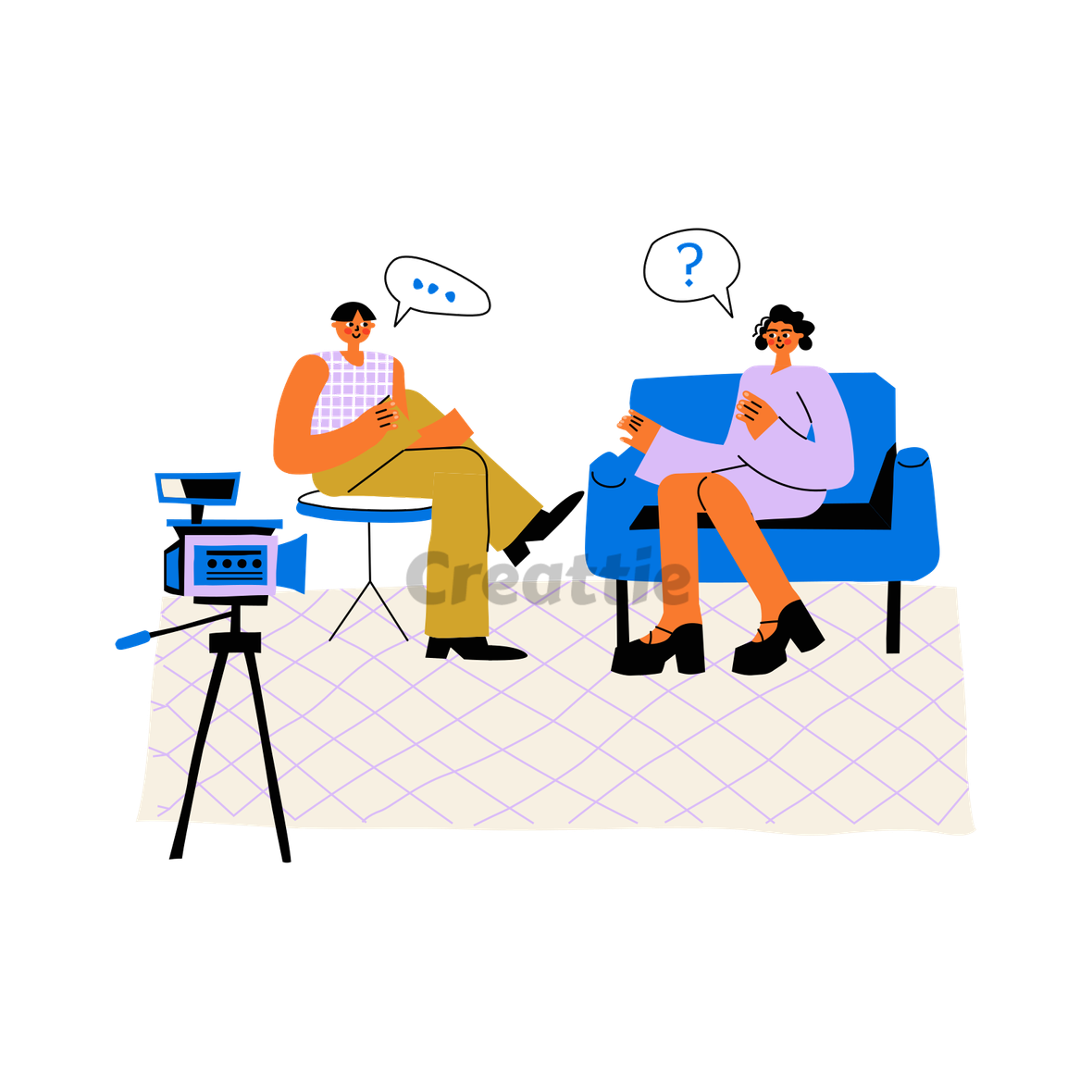 Download Interview animation in Lottie JSON