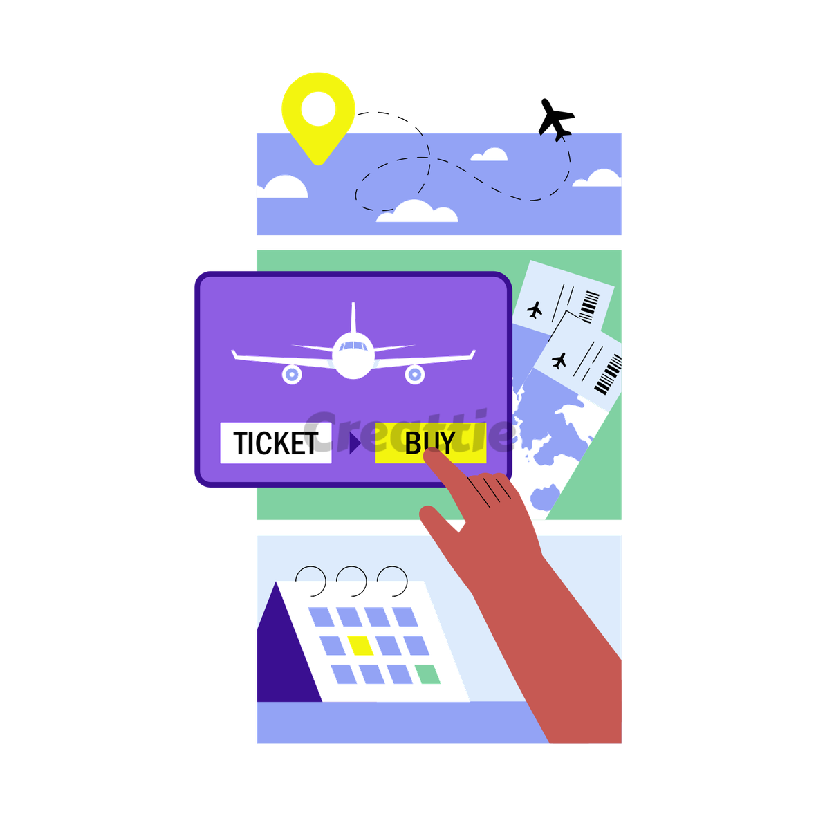 Download Buying Ticket animation in Lottie JSON