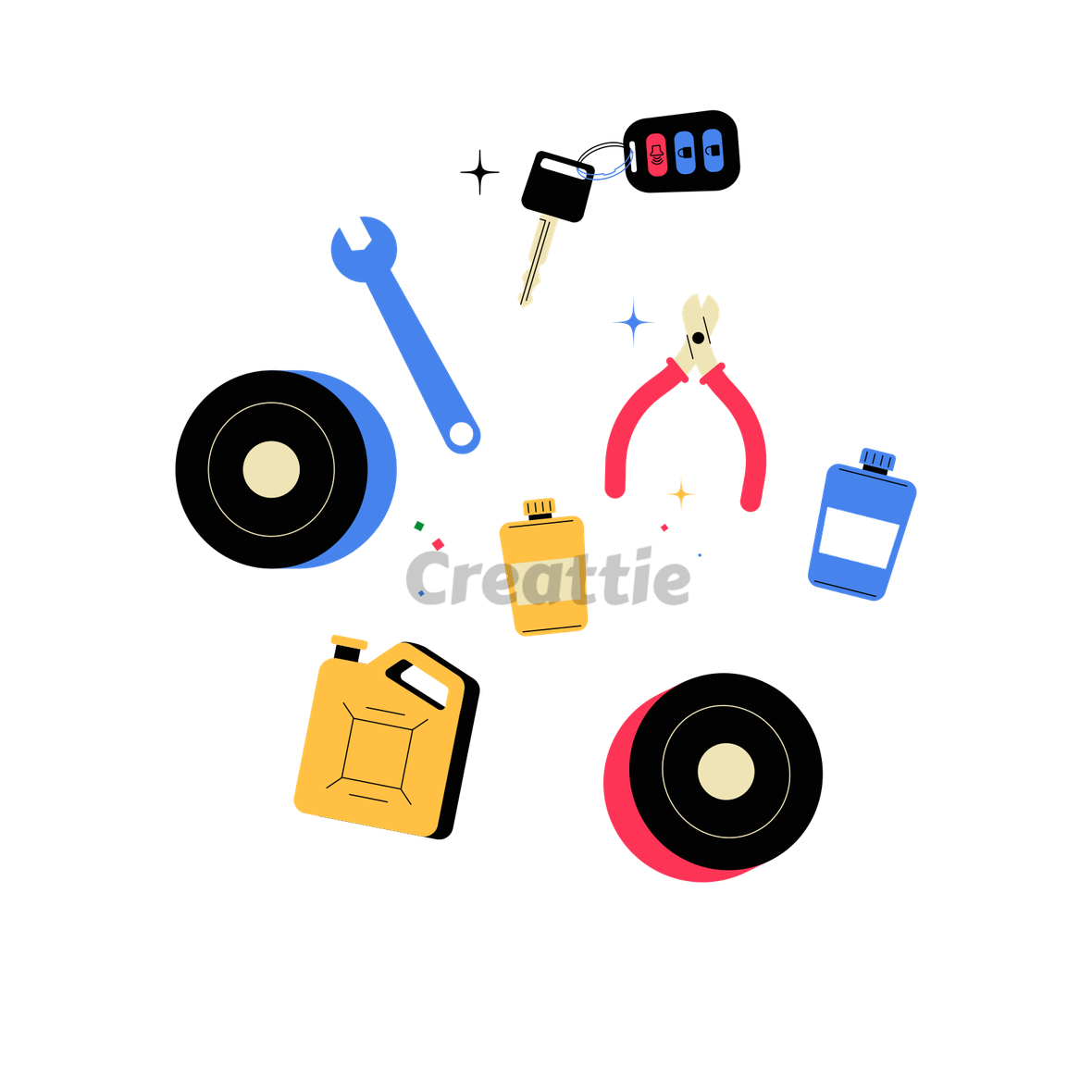 Download Auto Repair Tools animation in Lottie JSON