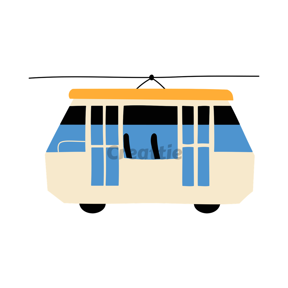 Download Electric Tram animation in Lottie JSON