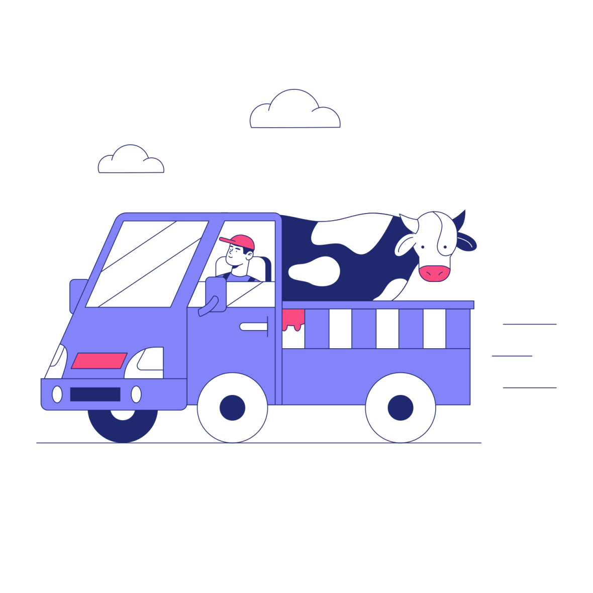 Download Livestock Transportation animation in Lottie JSON