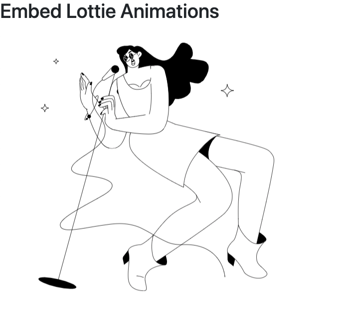 embed lottie animation