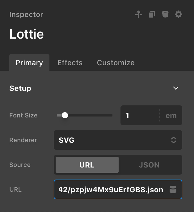 Add Lottie to Cornerstone Web Builder Step 11